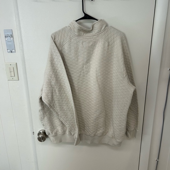 Goodfellow & Co Cream Quilted Pullover Sweater - Picture 2 of 3